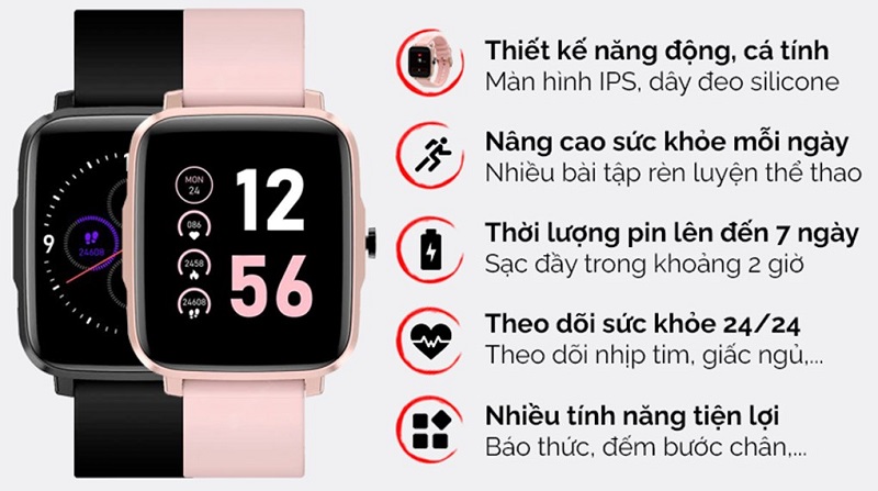 Đồng hồ th&ocirc;ng minh BeU B2 hỗ trợ theo d&otilde;i v&agrave; đ&aacute;nh gi&aacute; giấc ngủ